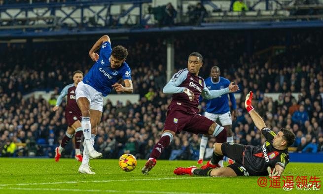 维拉0-1埃弗顿 连续2轮不胜